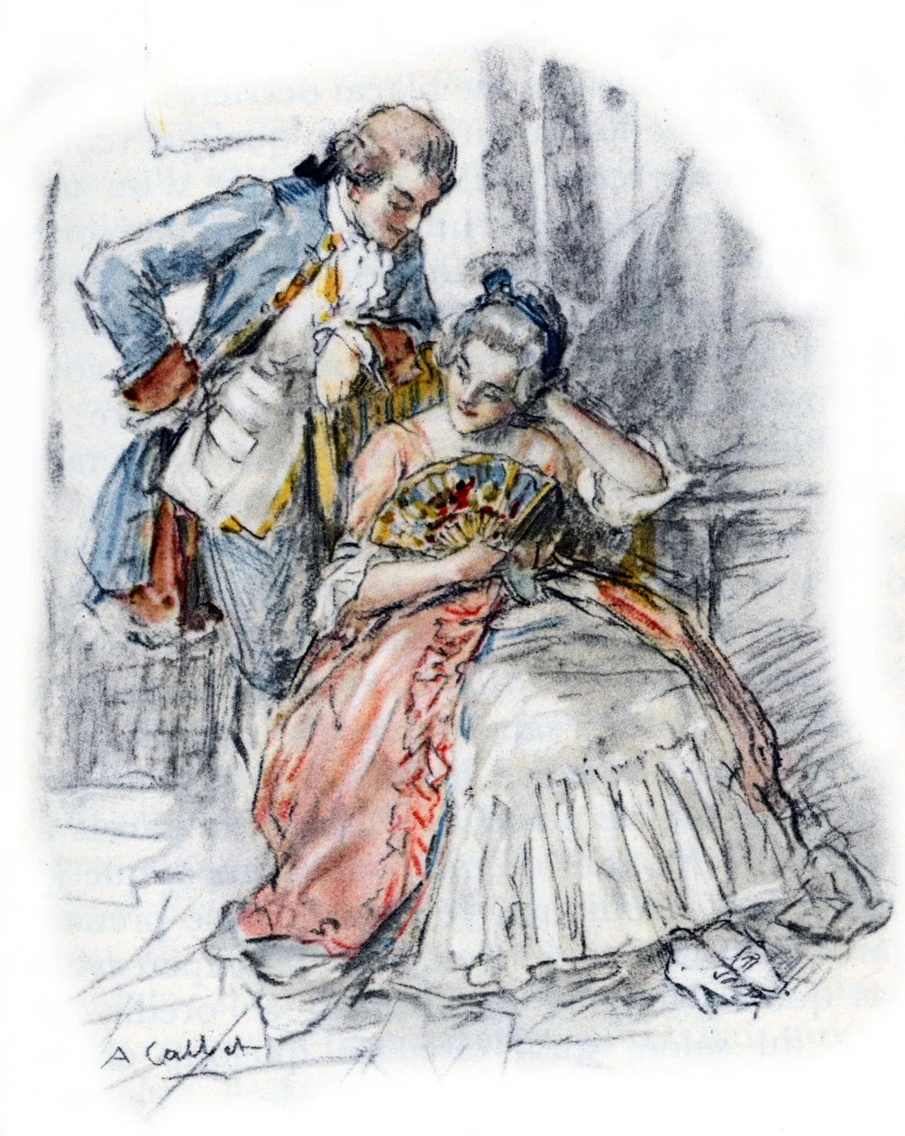 Werther corteggia Mademoiselle de B per dimenticare Charlotte